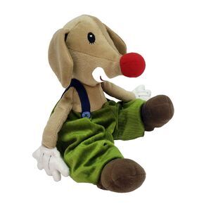 IKEA a Dog KLAPPAR Circus Cirkus Clown with Mouse 12" Retired Plush b271